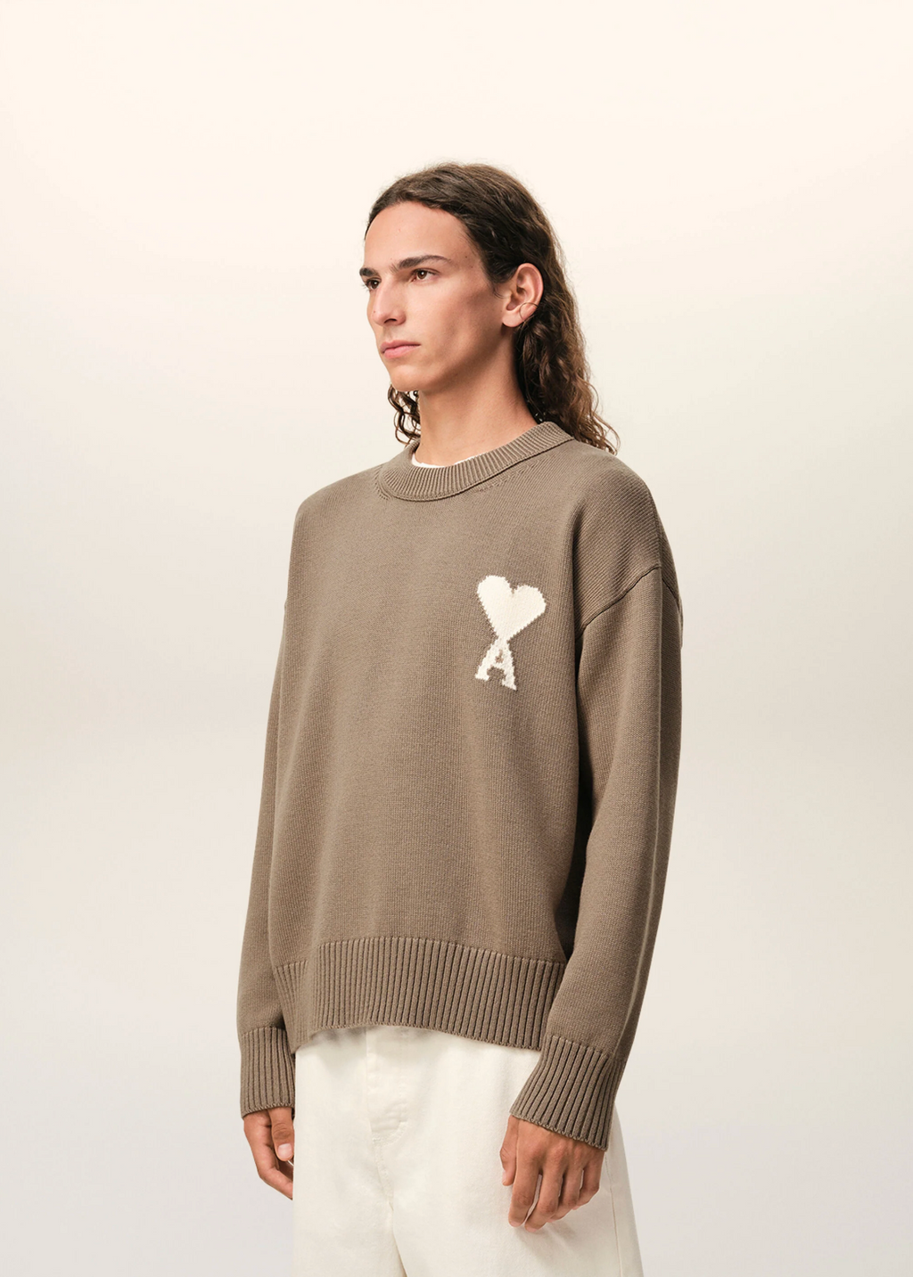 PULL BEIGE COL ROND AMl