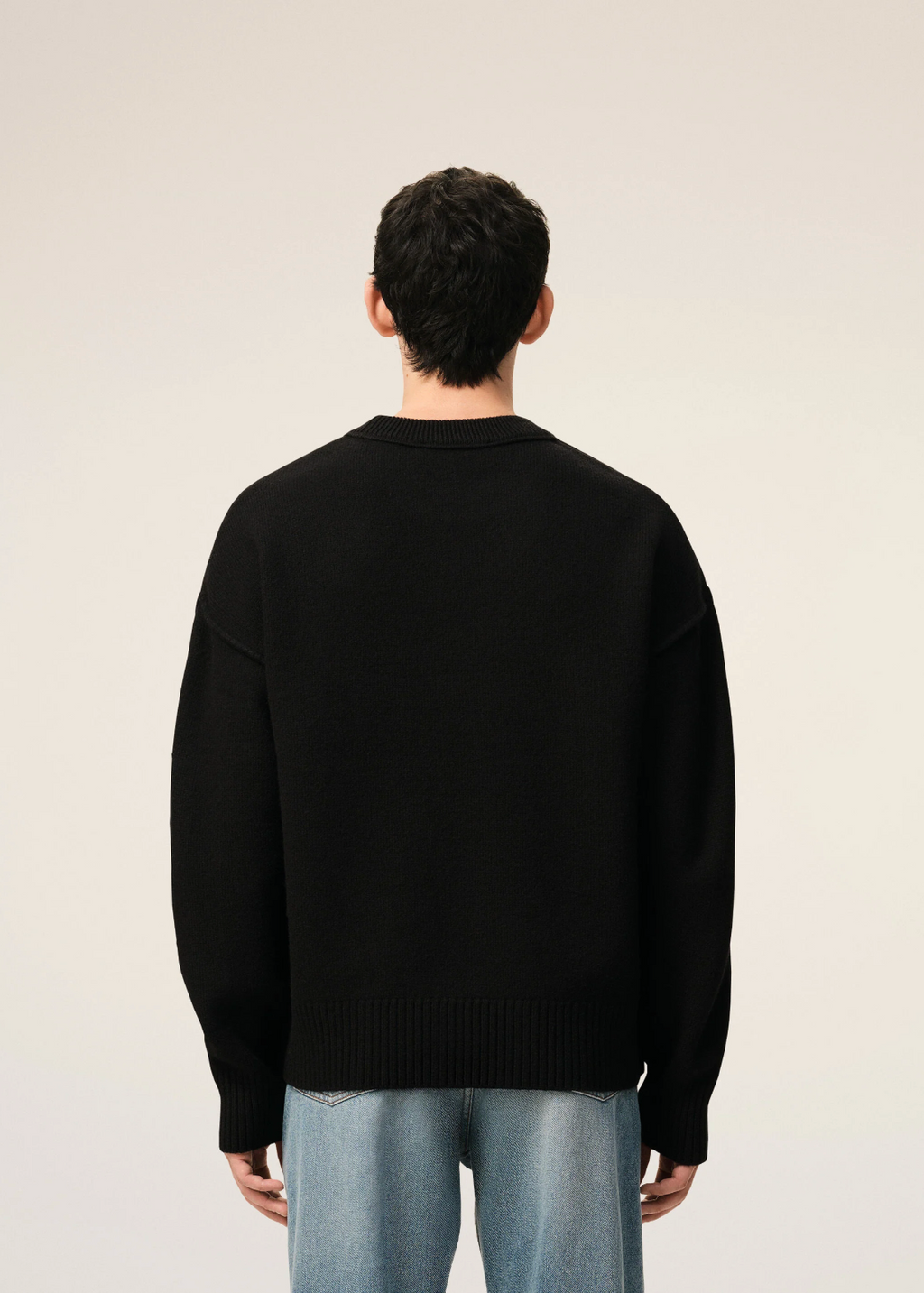PULL NOIR COL ROND AMl